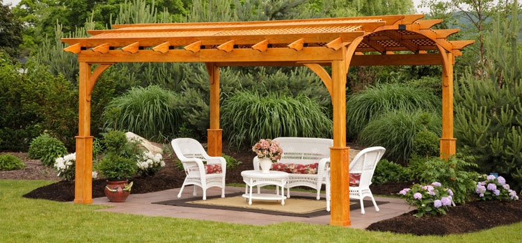 Cedar Wood Pergola Installation in Bradbury, CA